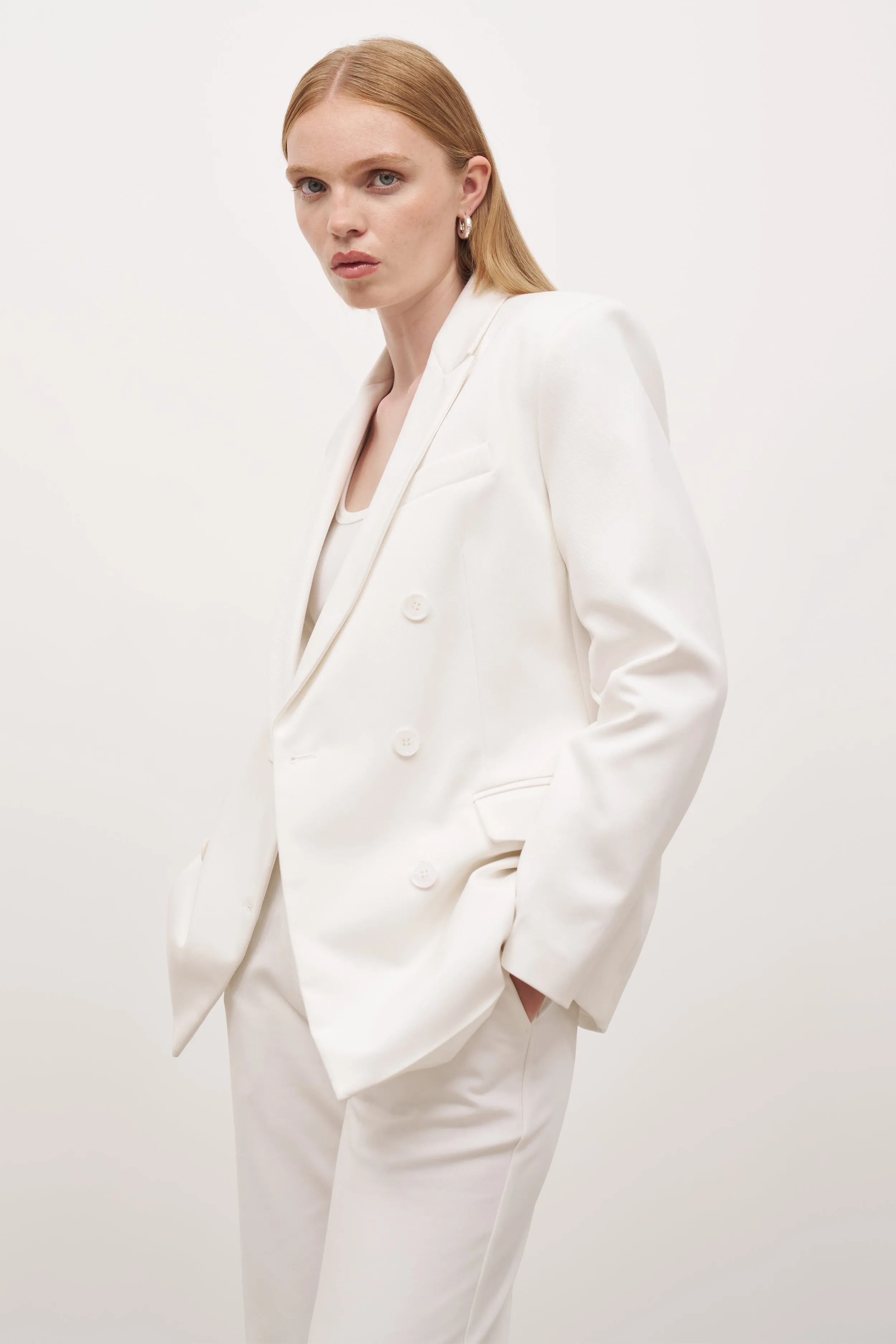 Formal Double Breasted Blazer - Cream sold by Because of Alice product image thumbnail 4