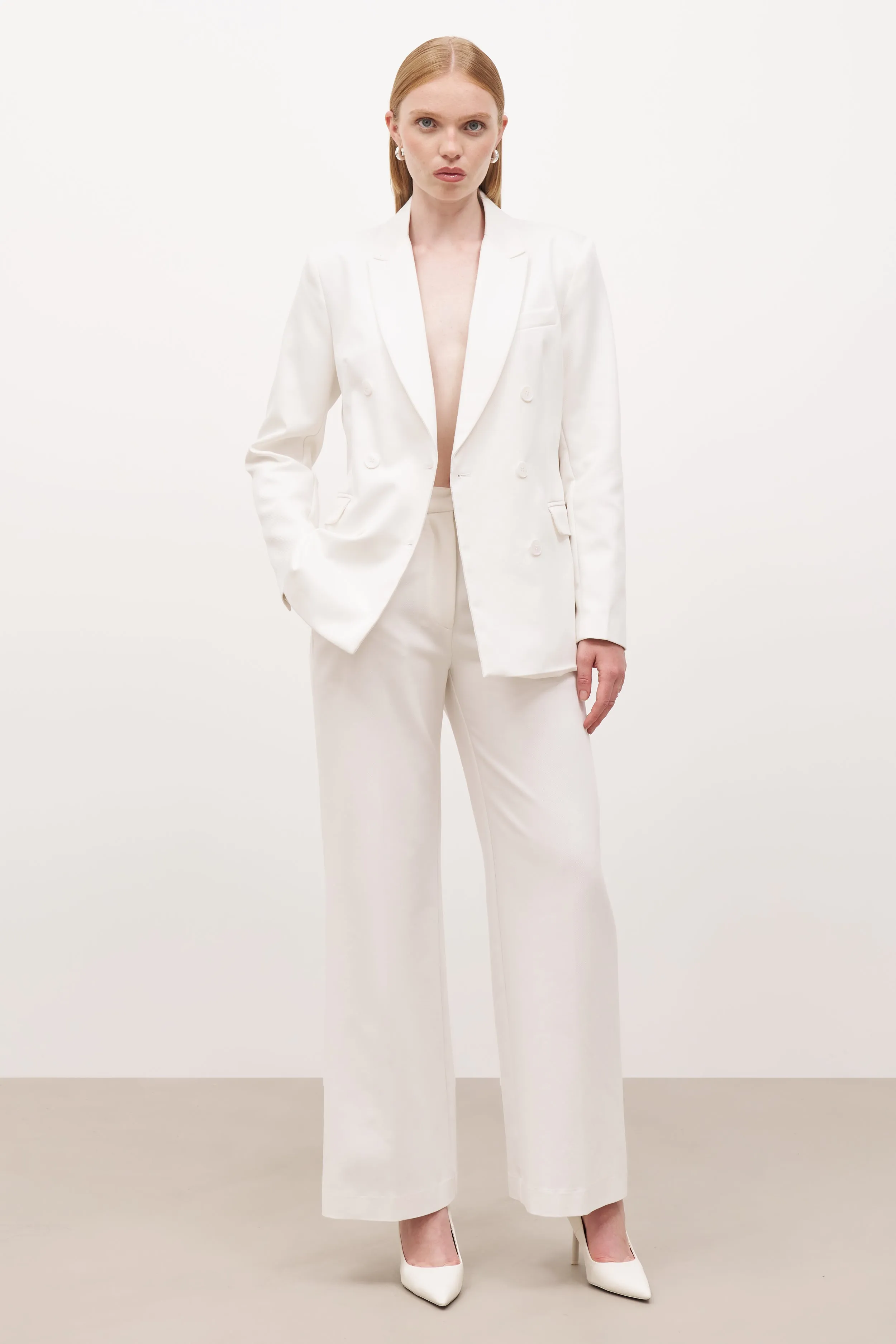 Formal Double Breasted Blazer - Cream sold by Because of Alice product image thumbnail 2