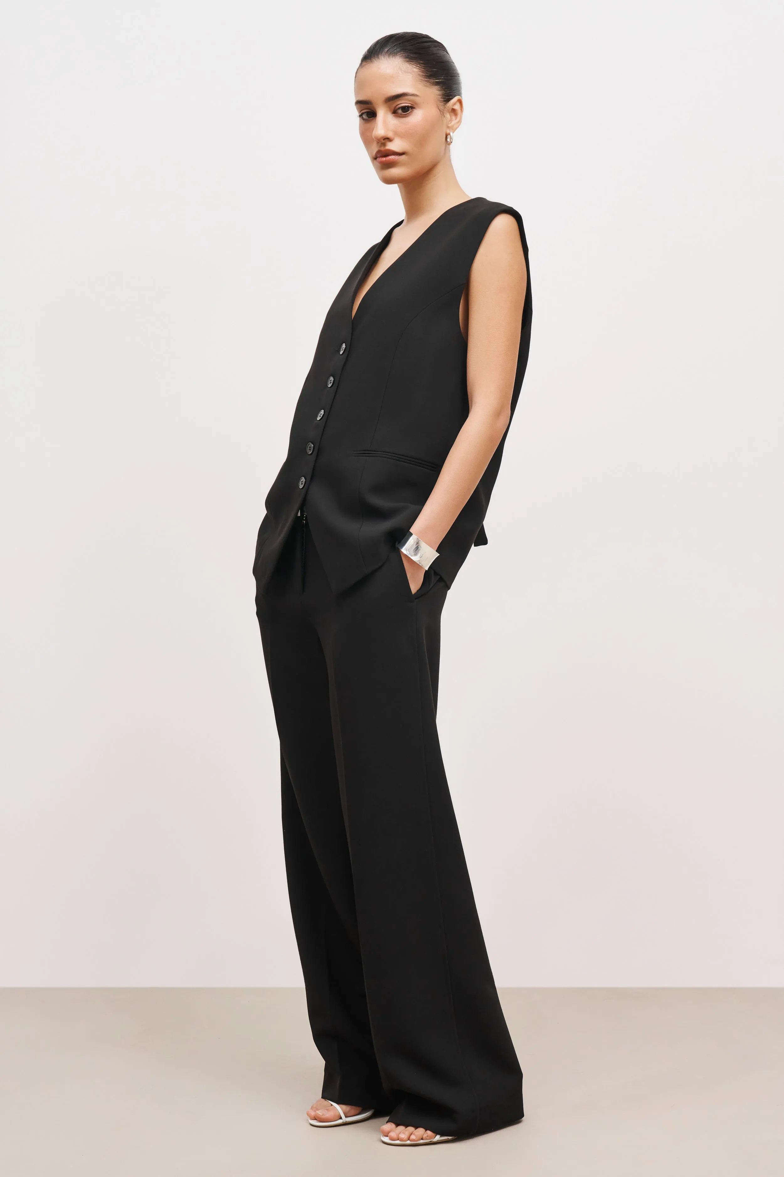 Folded Waistband Trousers - Black sold by Because of Alice product image thumbnail 4