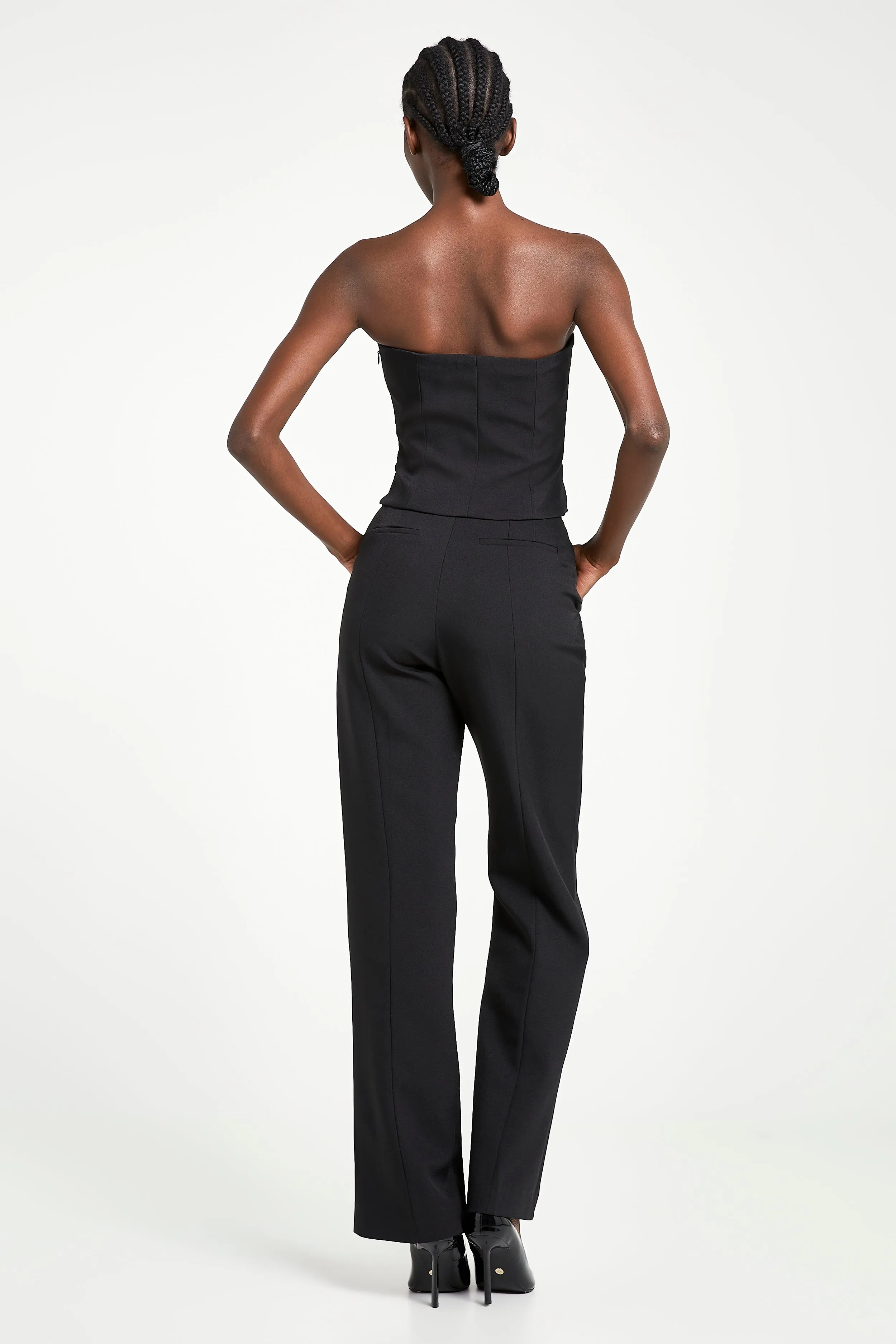 Tailored Straight Leg Trousers - Black sold by Because of Alice product image thumbnail 2