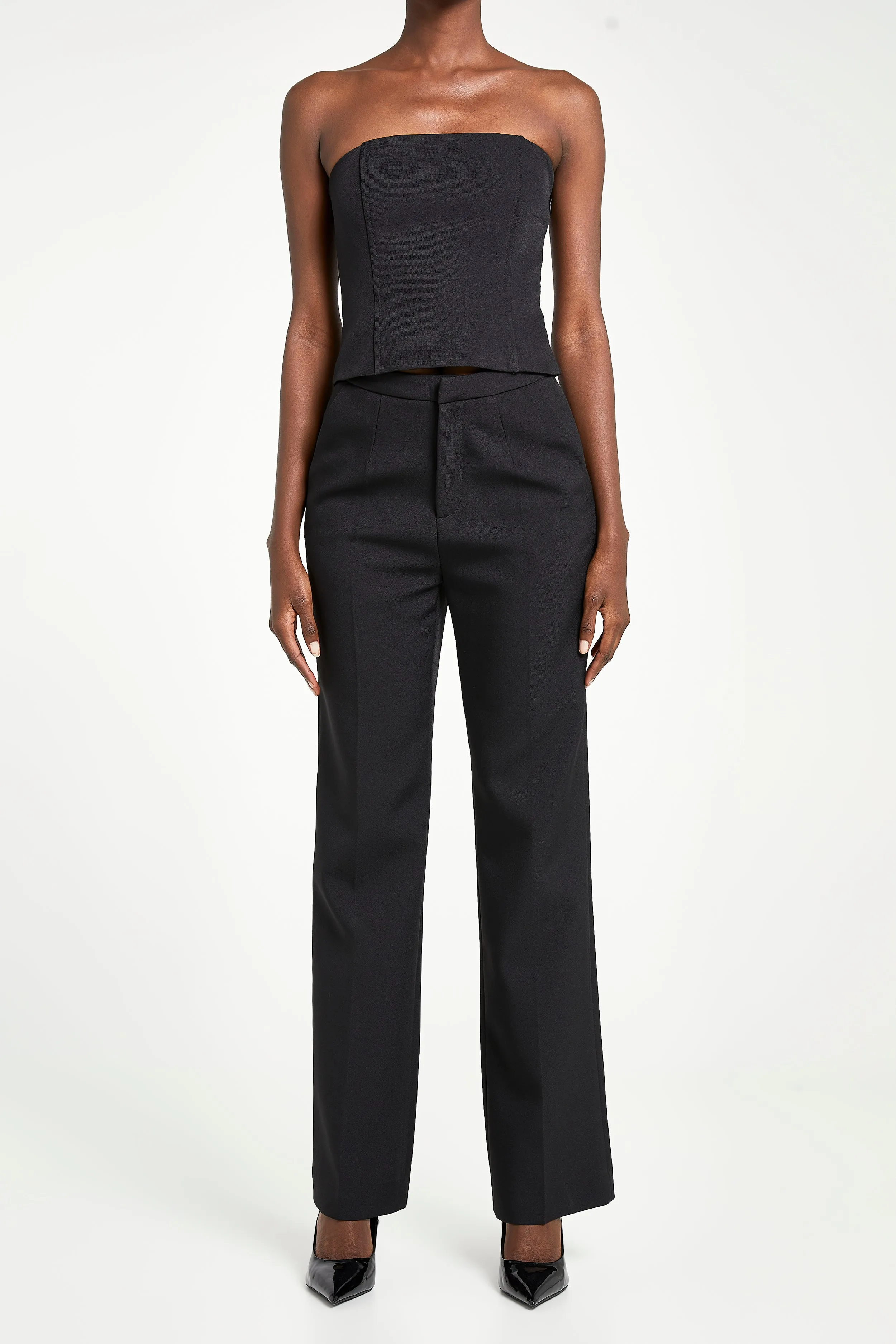 Tailored Straight Leg Trousers - Black sold by Because of Alice product image thumbnail 3