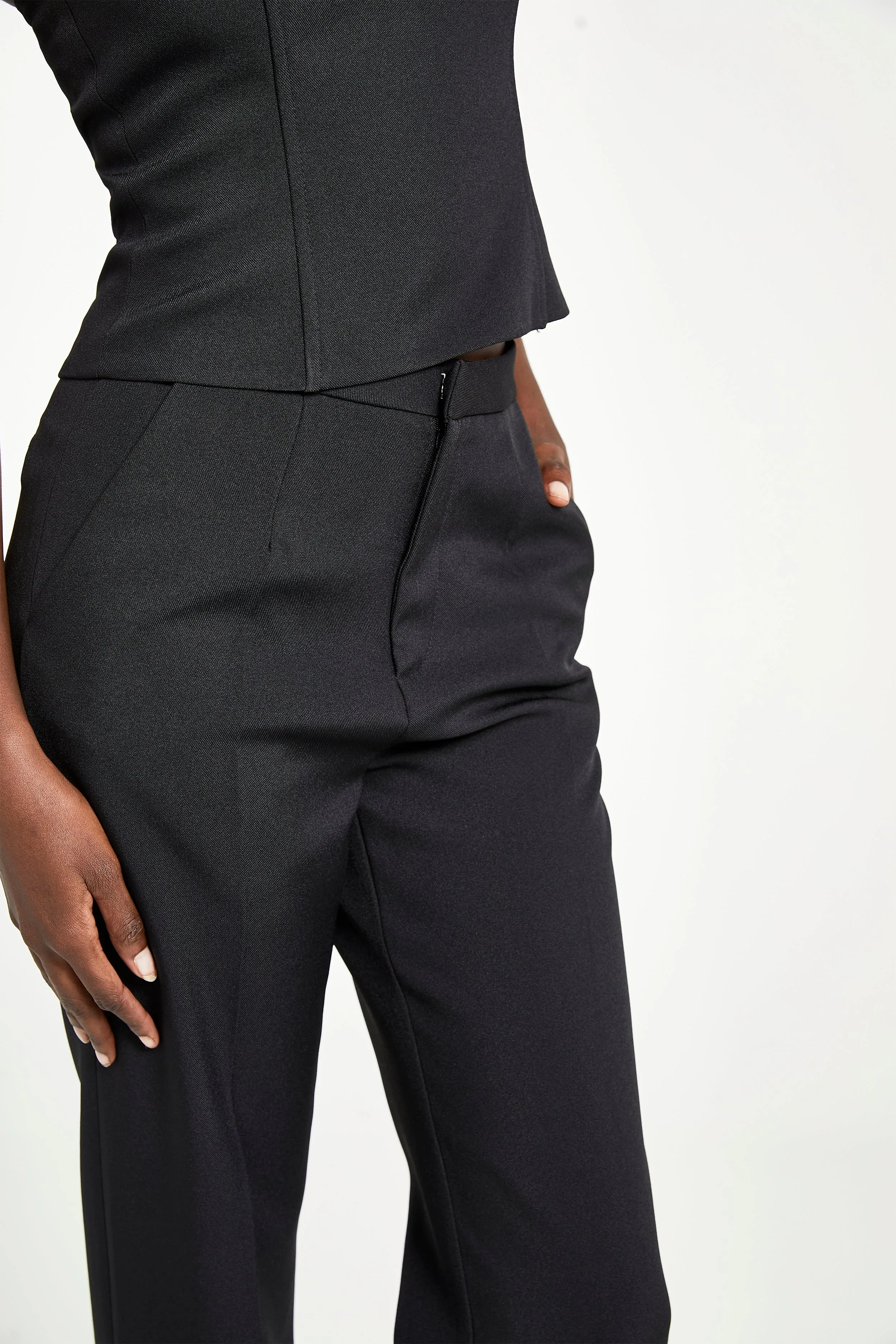 Tailored Straight Leg Trousers - Black sold by Because of Alice product image thumbnail 5