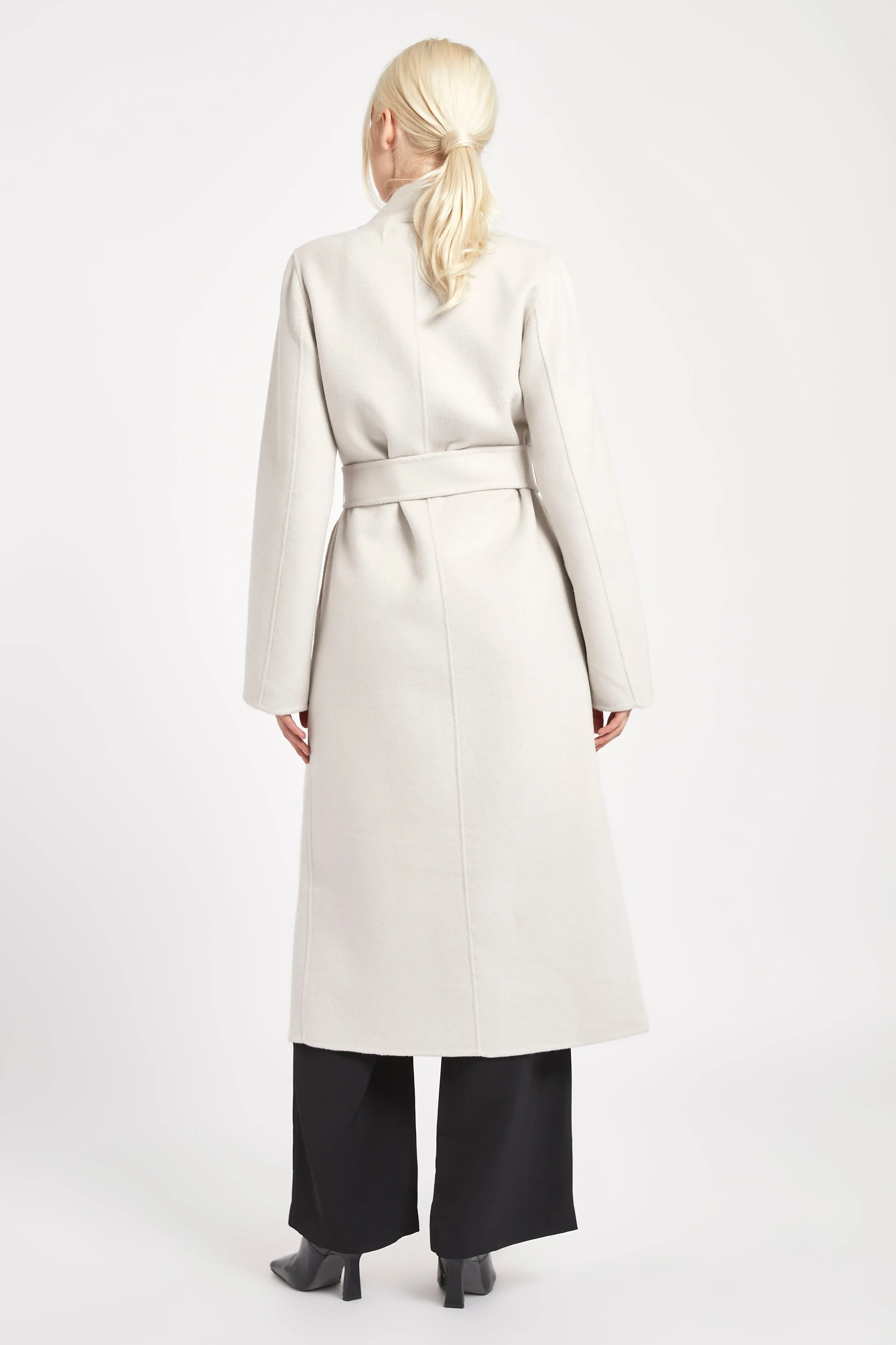 Double Faced Wool Cocoon Coat - Ecru sold by Because of Alice product image thumbnail 2