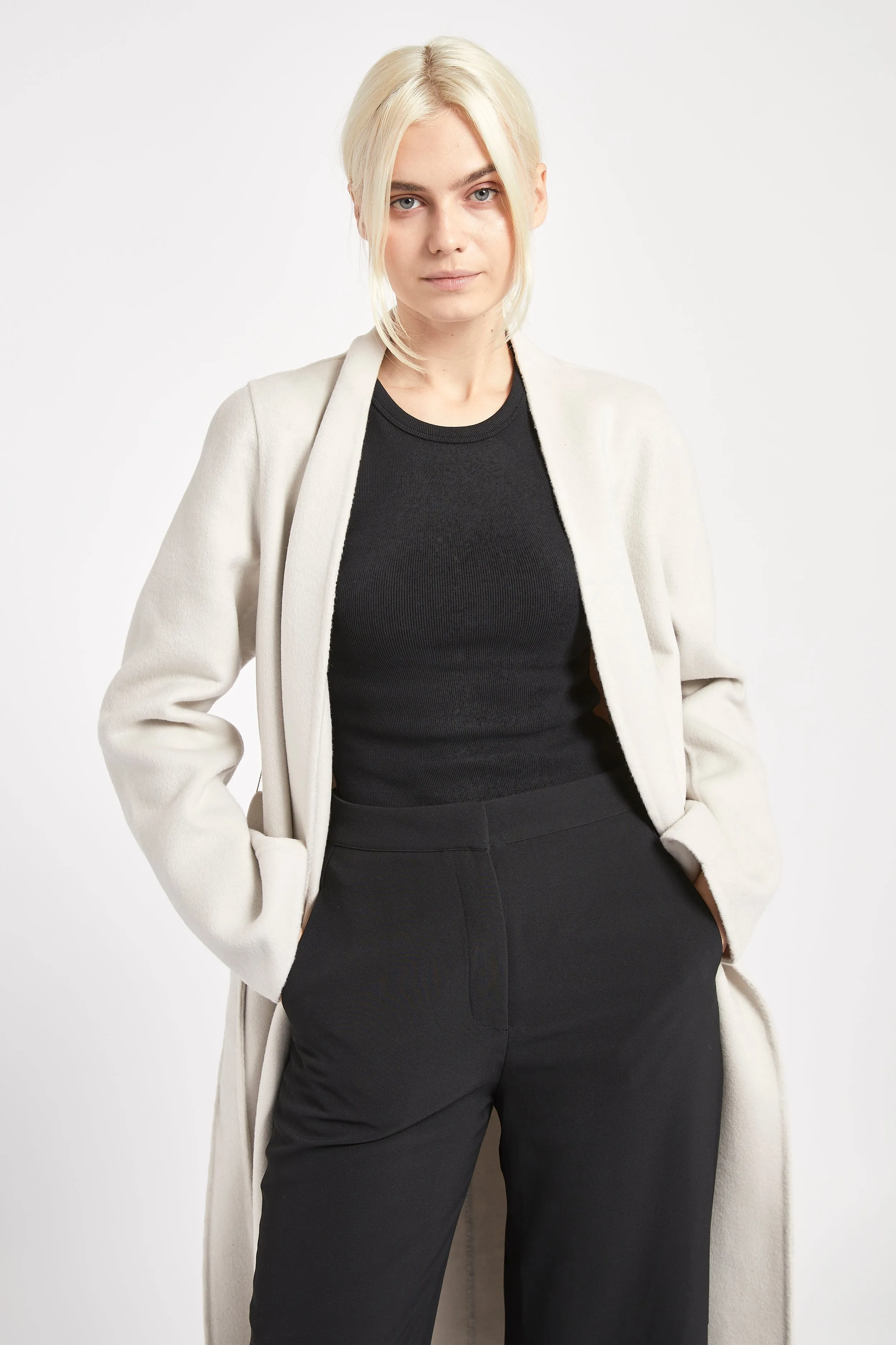 Double Faced Wool Cocoon Coat - Ecru sold by Because of Alice product image thumbnail 3