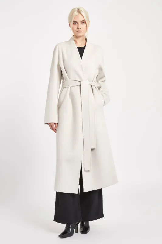 Double Faced Wool Cocoon Coat - Ecru sold by Because of Alice