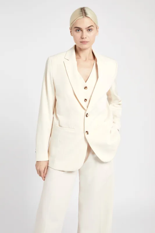 Oversized Dad Blazer - Ecru sold by Because of Alice