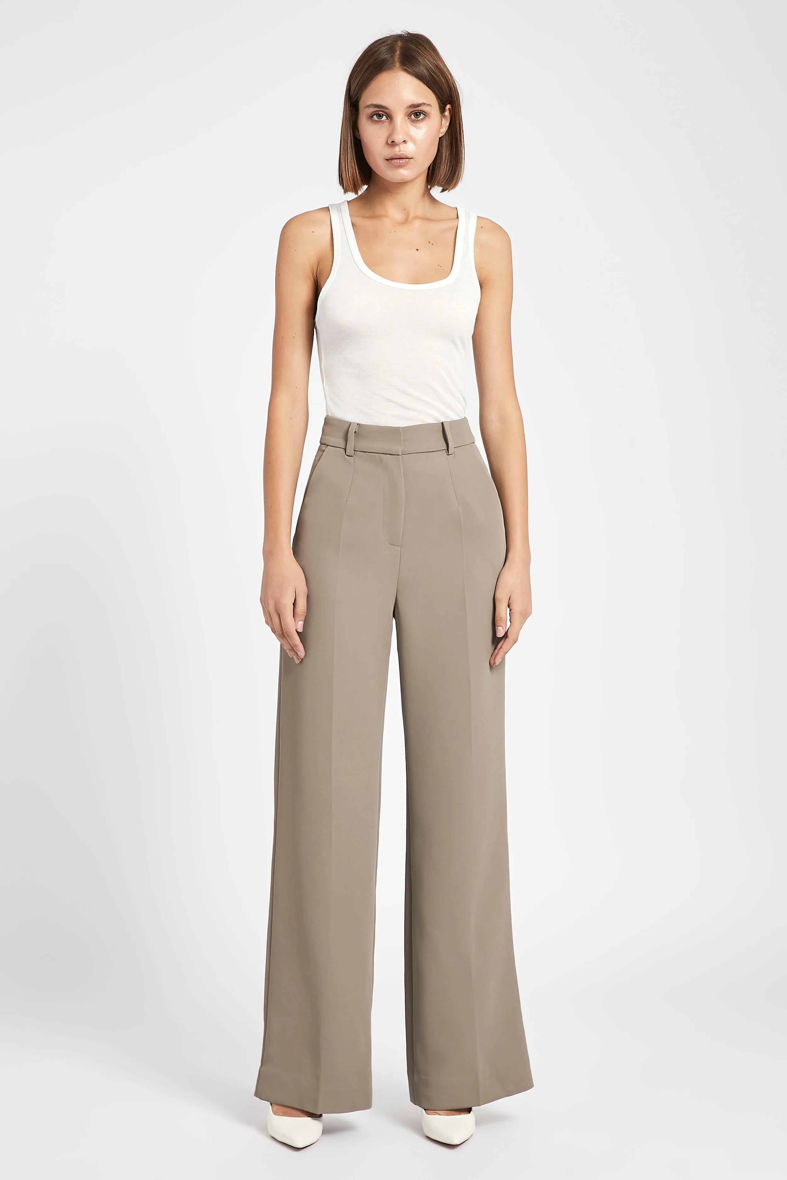 Relaxed Straight Leg Trousers - Oak sold by Because of Alice
