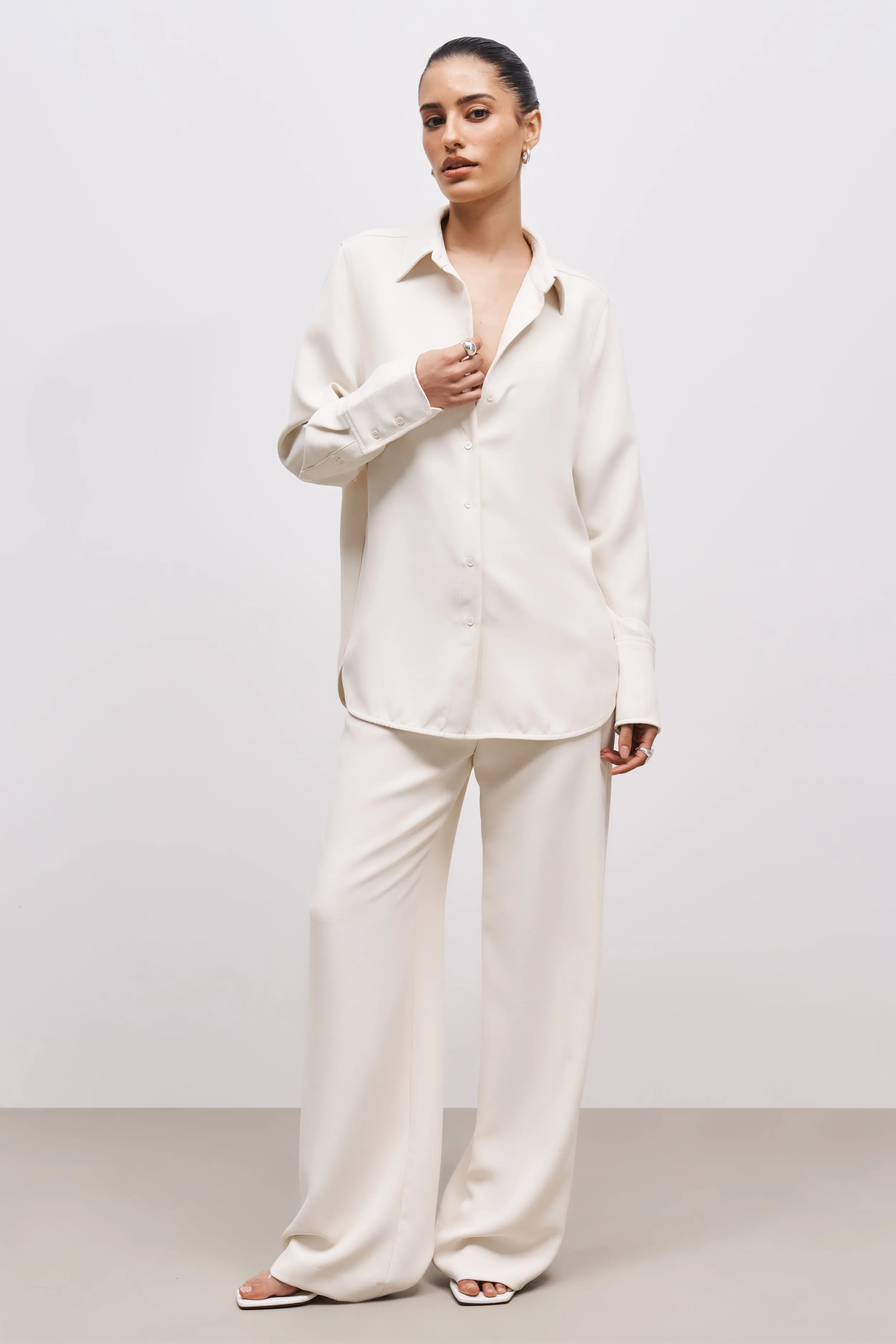 Effortless Oversized Shirt - Cream sold by Because of Alice product image thumbnail 3