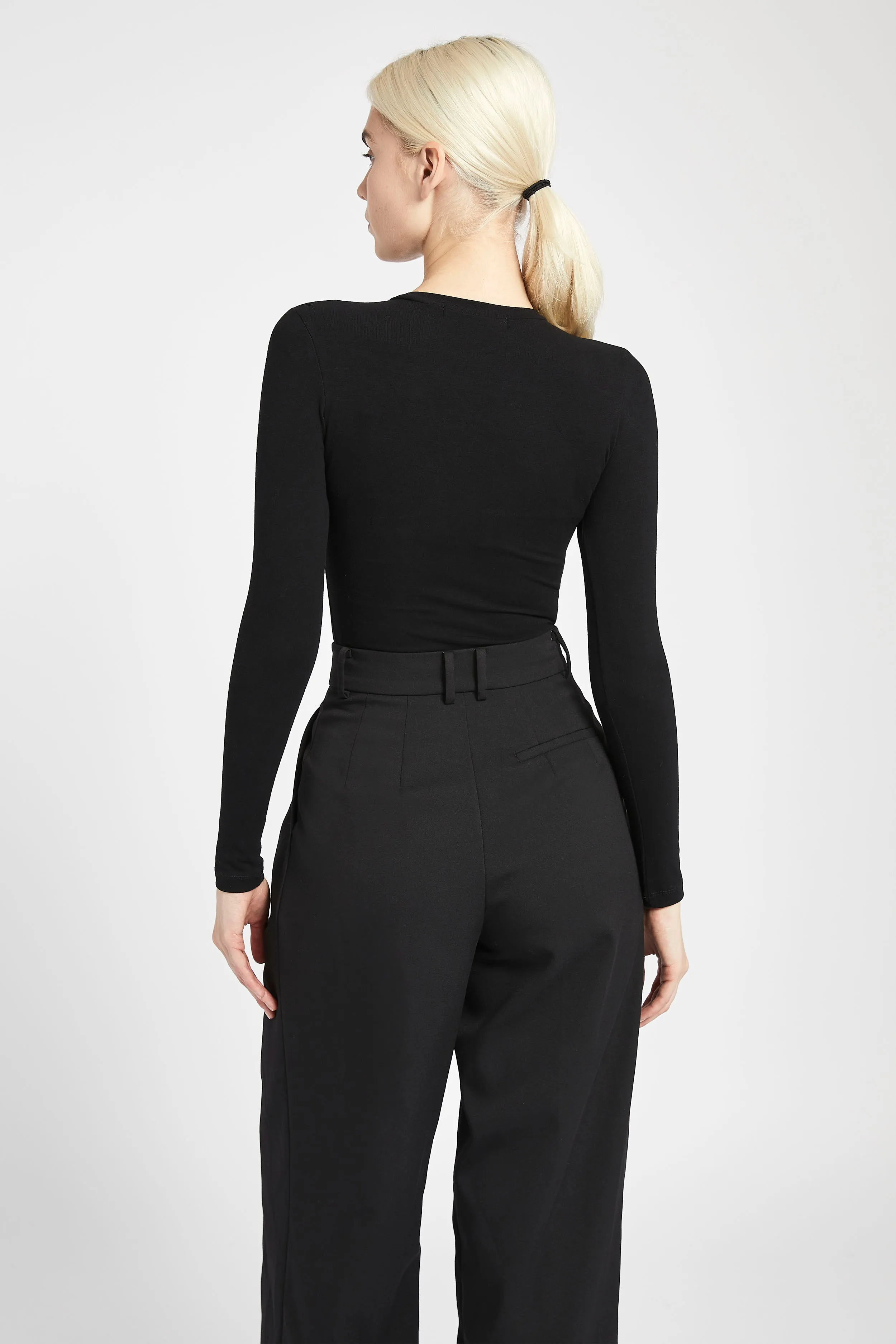 Cotton Longsleeve Bodysuit - Black sold by Because of Alice product image thumbnail 4