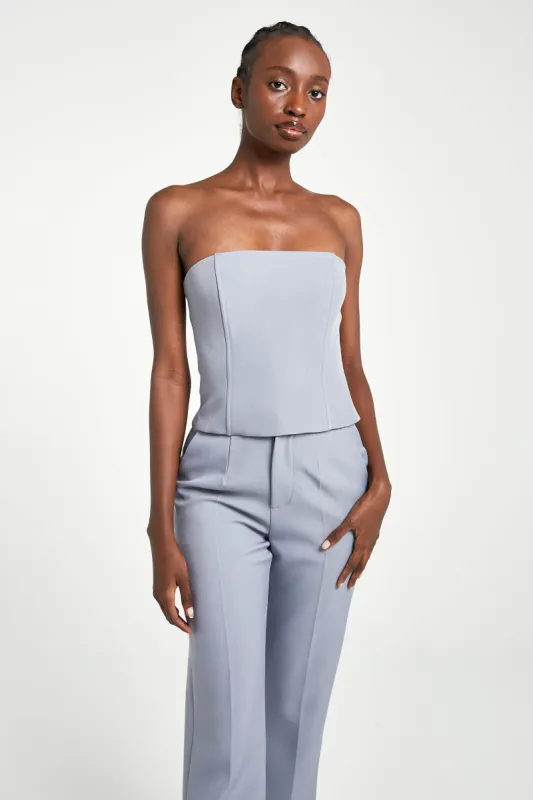 Tailored Strapless Bodice - Steel Blue sold by Because of Alice
