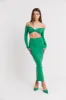 Stretch Midaxi Skirt - Parakeet Green sold by Because of Alice