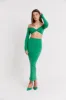 Stretch Midaxi Skirt - Parakeet Green sold by Because of Alice