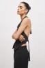 Backless Halter Waistcoat - Black sold by Because of Alice