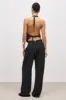 Backless Halter Waistcoat - Black sold by Because of Alice
