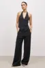 Backless Halter Waistcoat - Black sold by Because of Alice