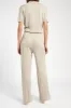 Ribbed Knit Wide Leg Trousers - Stone sold by Because of Alice