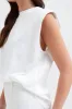 Slouchy Shoulder Pad Tee - White sold by Because of Alice