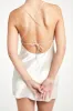 Satin Tie Back Mini Dress - Champagne sold by Because of Alice