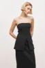 Strapless Linen Bustier - Black sold by Because of Alice
