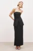 Strapless Linen Bustier - Black sold by Because of Alice