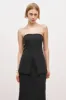 Strapless Linen Bustier - Black sold by Because of Alice