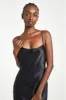 Satin Tie Back Midi Dress - Black sold by Because of Alice