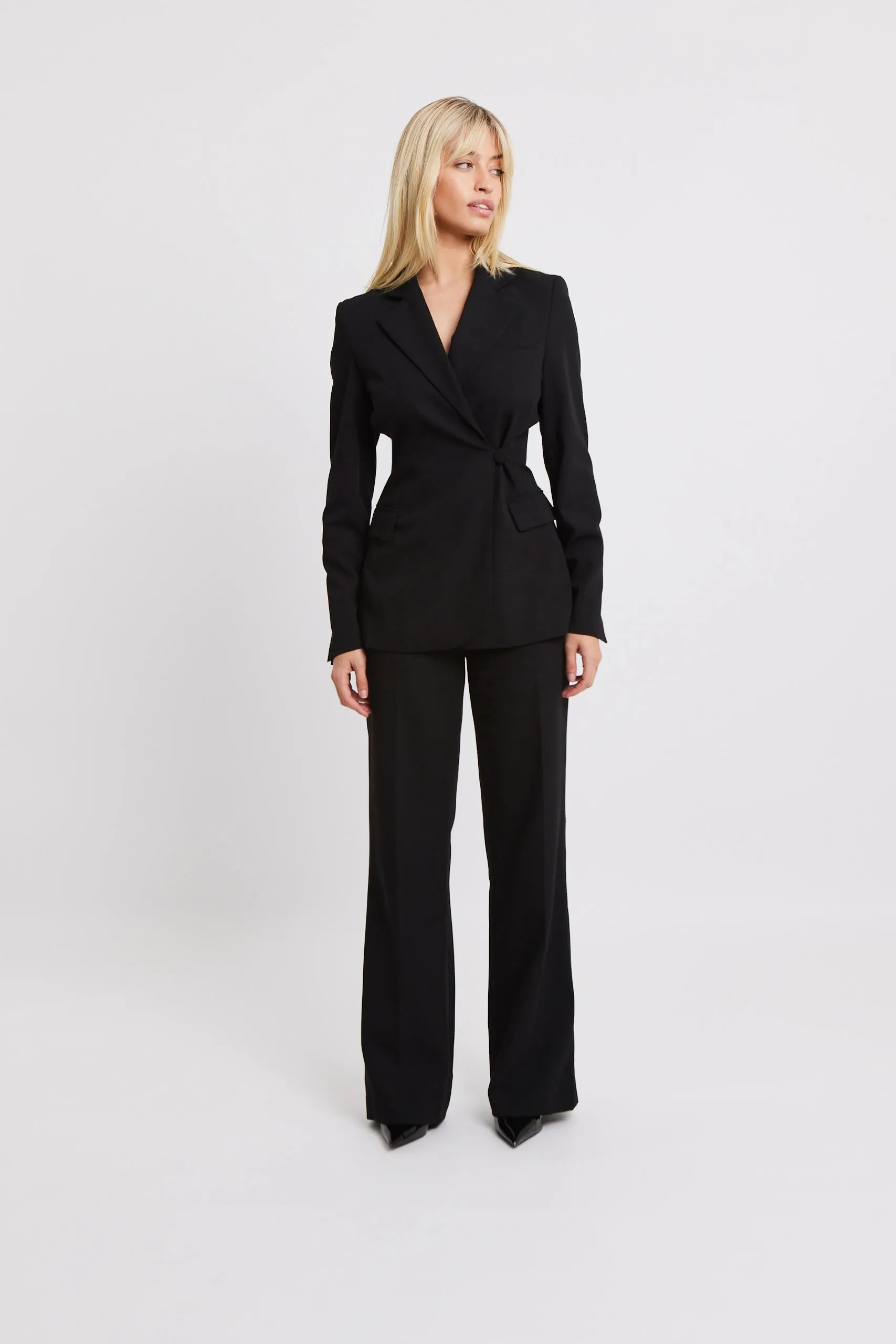 Asymmetric Wool Blend Blazer - Black sold by Because of Alice product image thumbnail 2