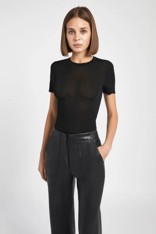 Fine Knit 90's T Shirt - Black sold by Because of Alice