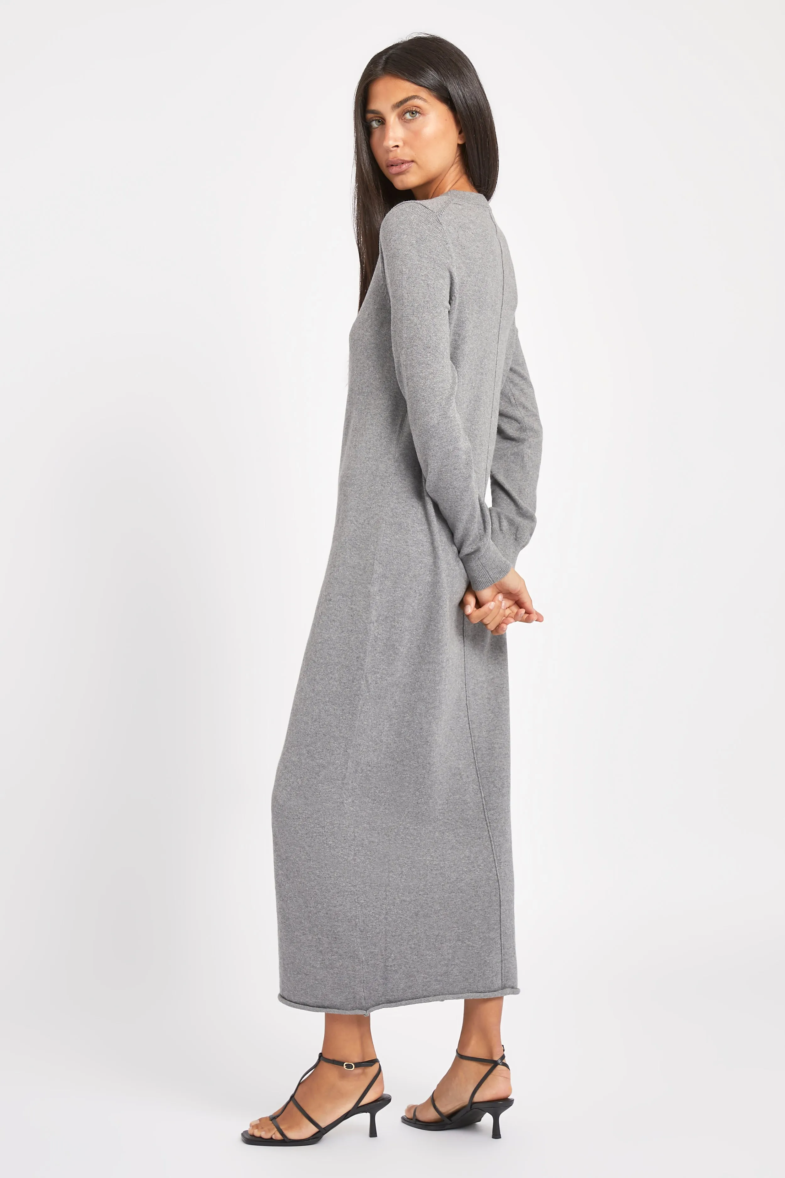 Cashmere Blend Column Maxi Dress - Charcoal sold by Because of Alice product image thumbnail 4