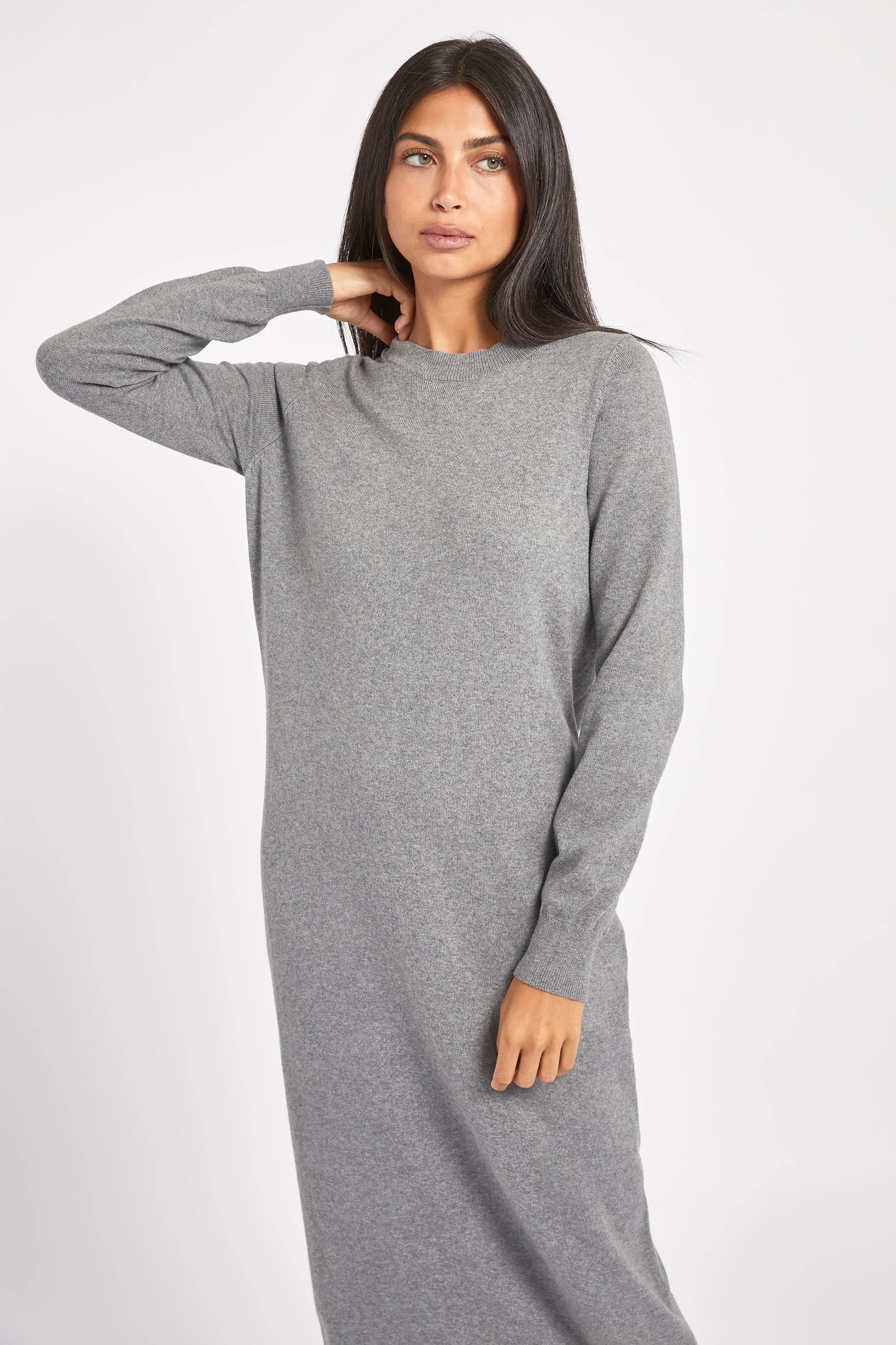 Cashmere Blend Column Maxi Dress - Charcoal sold by Because of Alice product image thumbnail 5