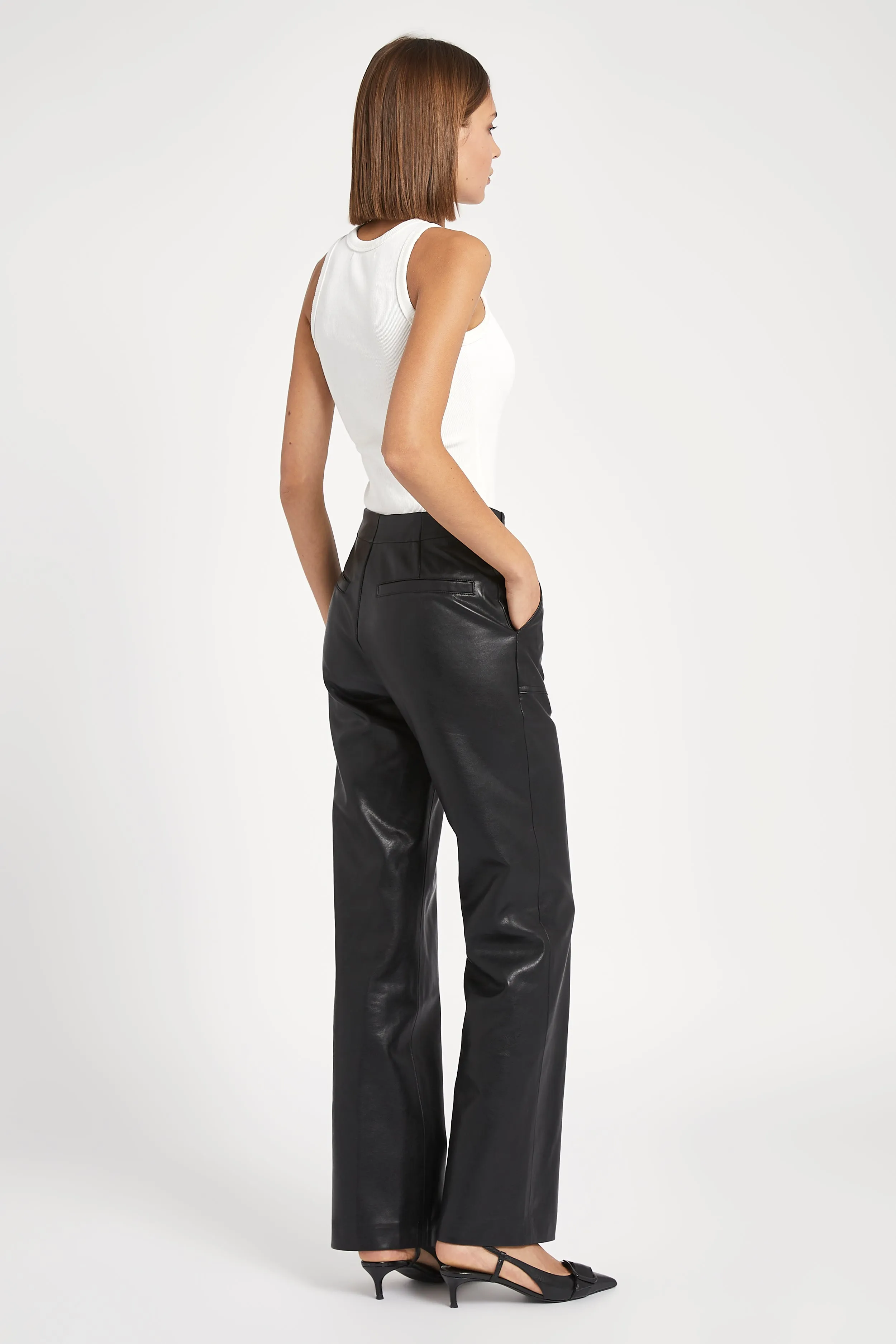Leather Pocket Detail Trousers - Black sold by Because of Alice product image thumbnail 2