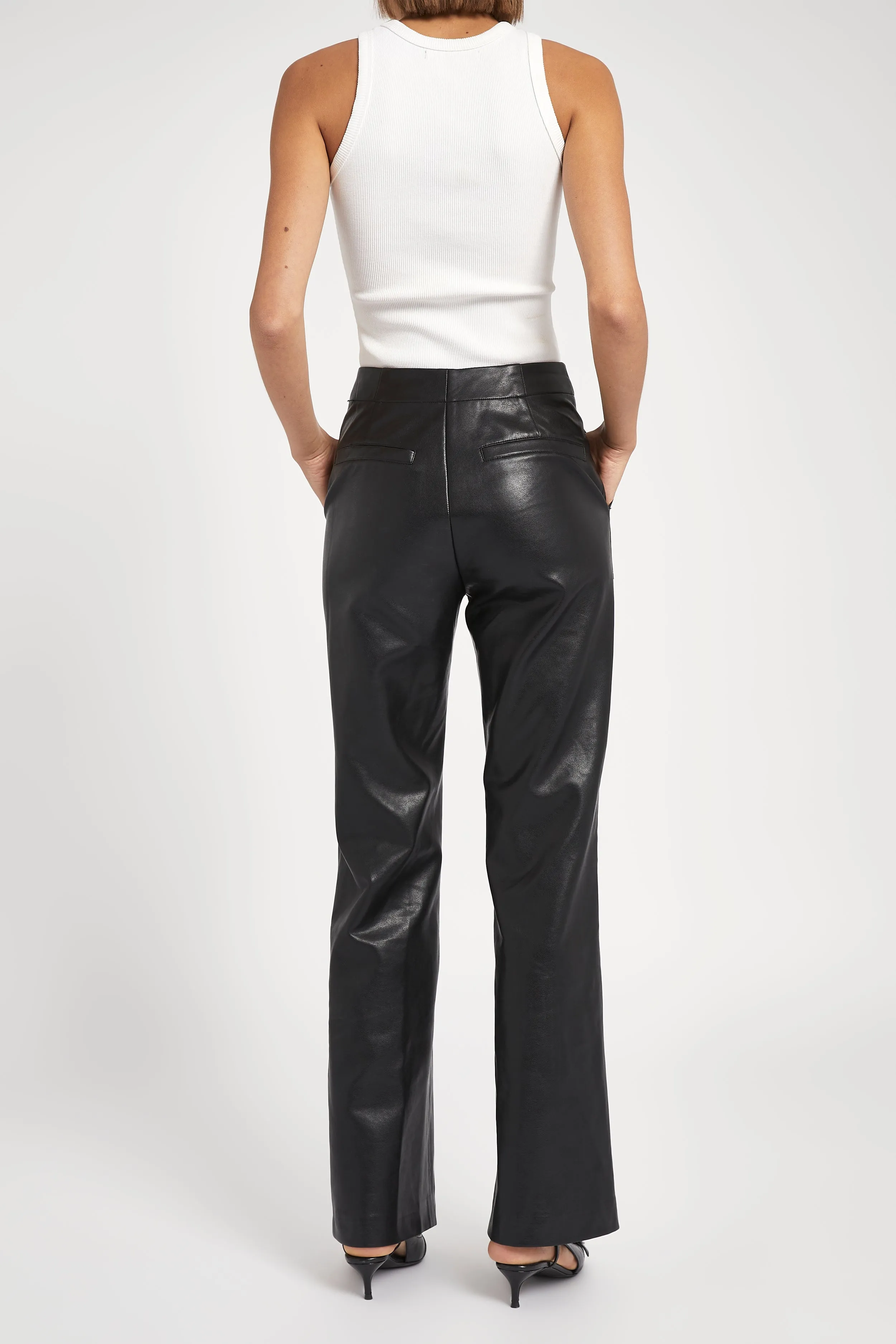 Leather Pocket Detail Trousers - Black sold by Because of Alice product image thumbnail 4