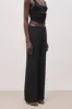 Tailored Mid Rise Trousers With Strap Detail - Black sold by Because of Alice