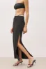 Tailored Maxi Skirt With Strap Detail - Black sold by Because of Alice