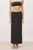Tailored Maxi Skirt With Strap Detail - Black sold by Because of Alice