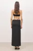 Tailored Maxi Skirt With Strap Detail - Black sold by Because of Alice