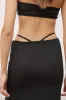 Tailored Maxi Skirt With Strap Detail - Black sold by Because of Alice