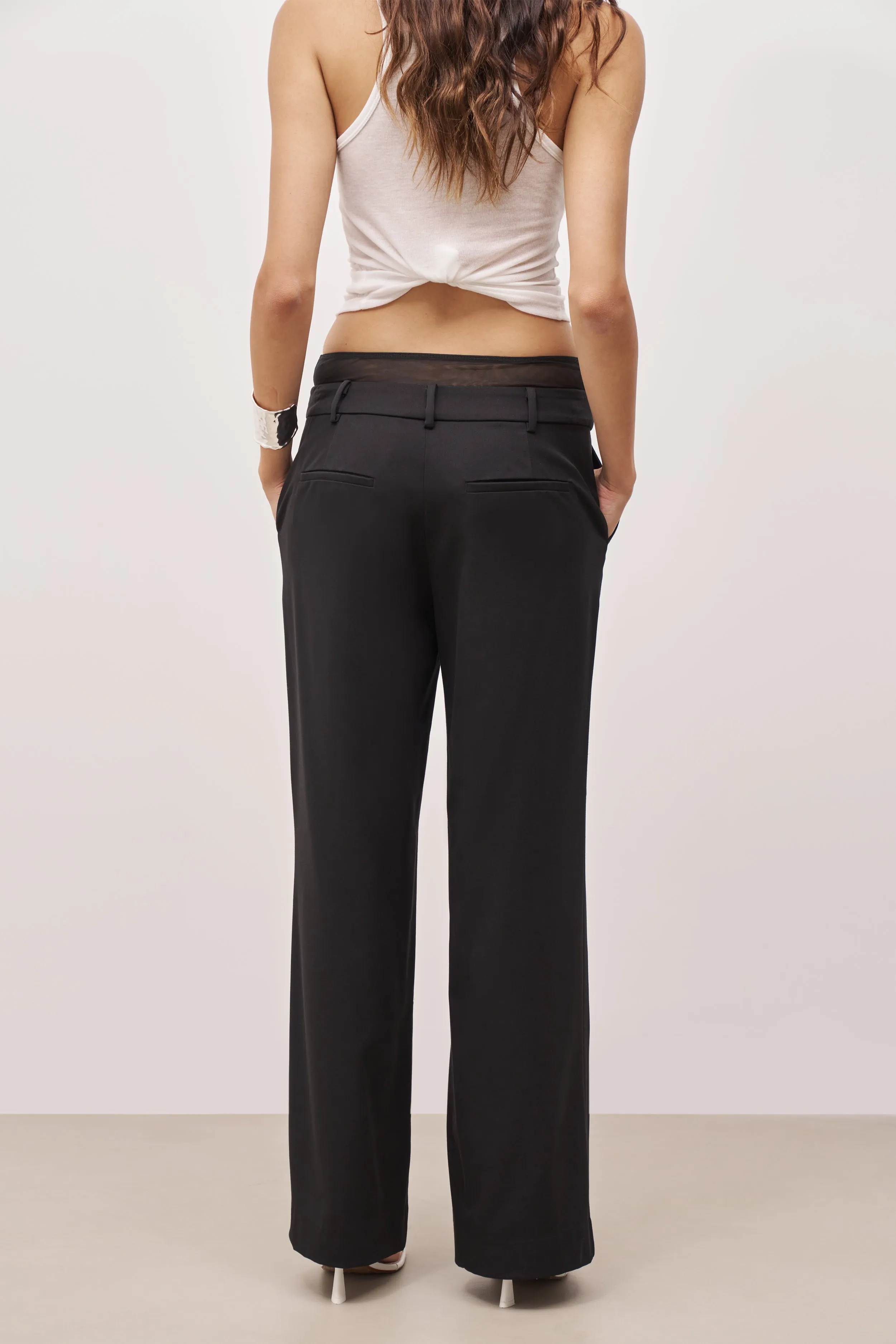 Double Waistband Relaxed Trousers - Black sold by Because of Alice product image thumbnail 2