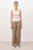 Mid Rise Wide Leg Trousers - Oak sold by Because of Alice