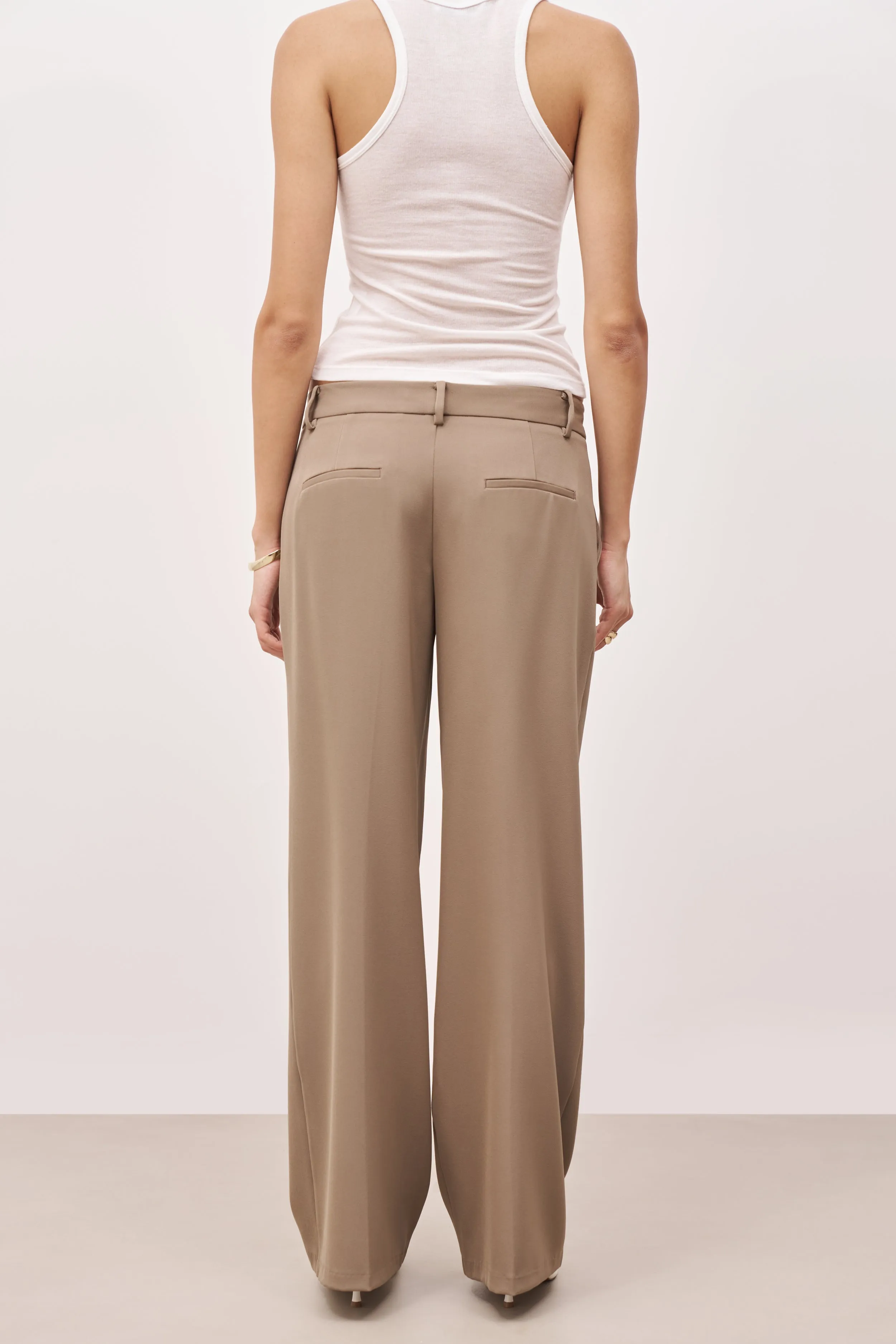 Mid Rise Wide Leg Trousers - Oak sold by Because of Alice product image thumbnail 2
