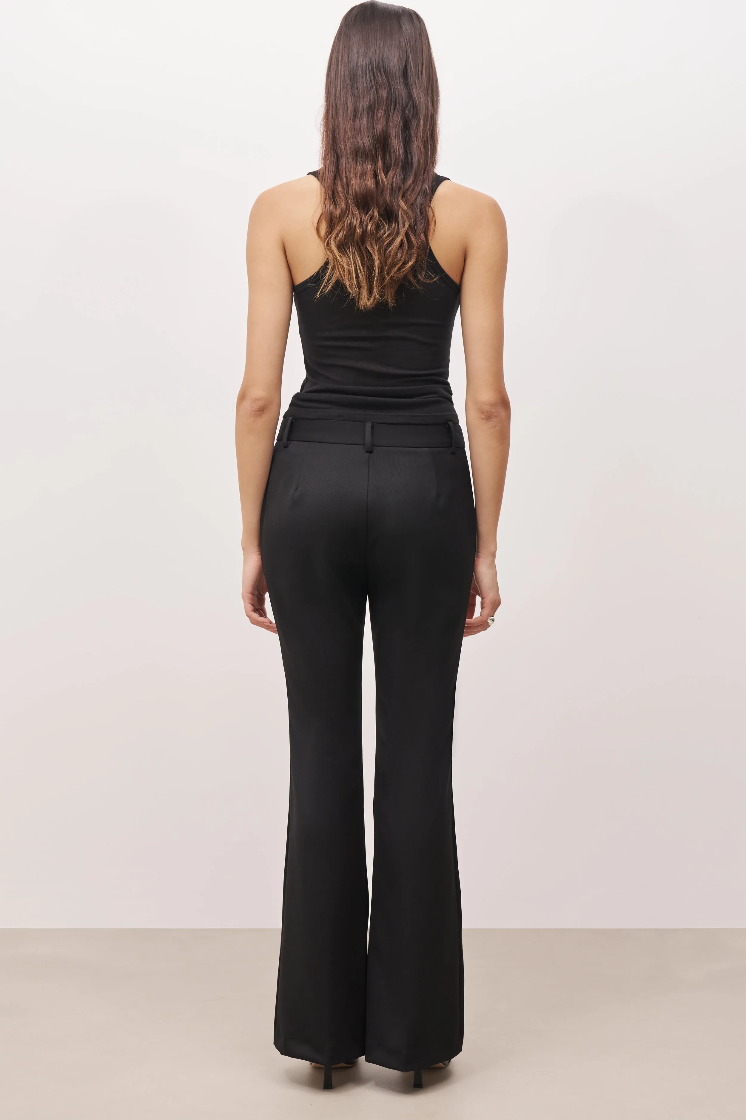 Mid Rise Flared Trousers - Black sold by Because of Alice product image thumbnail 2