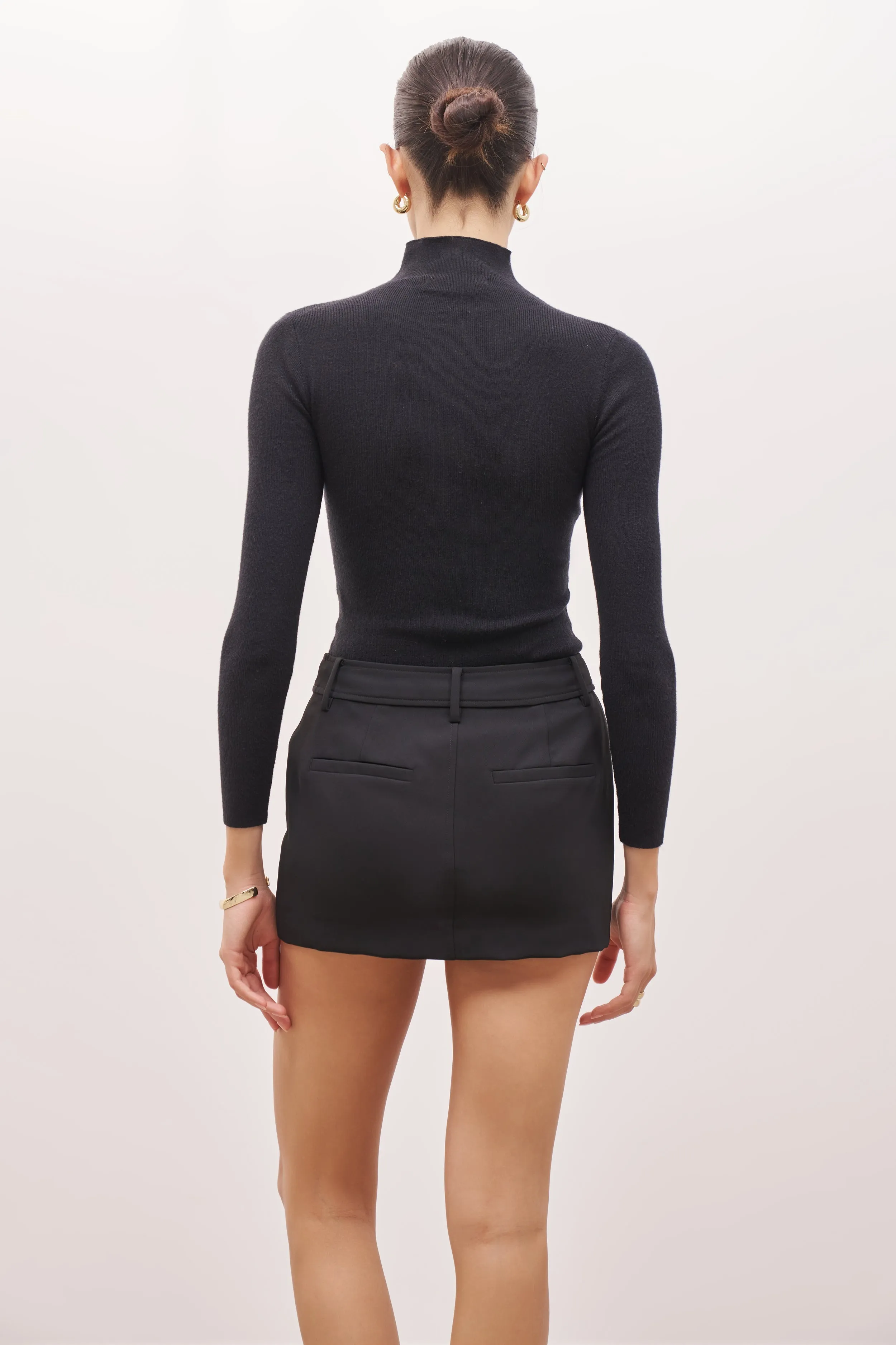Mid Rise Effortless Mini Skirt - Black sold by Because of Alice product image thumbnail 2