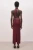 Mid Rise Effortless Maxi Skirt - Burgundy sold by Because of Alice