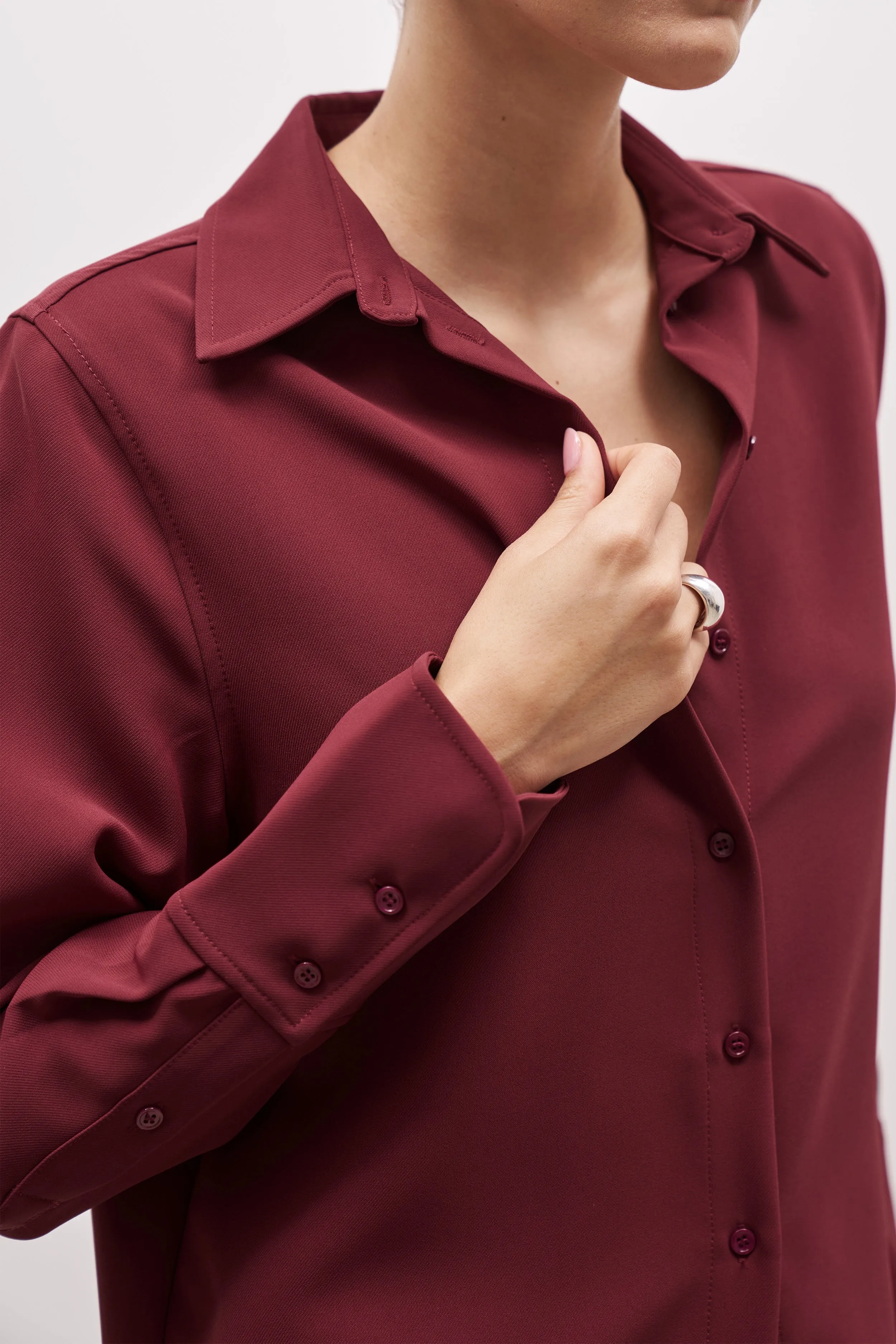 Effortless Oversized Shirt - Burgundy sold by Because of Alice product image thumbnail 5