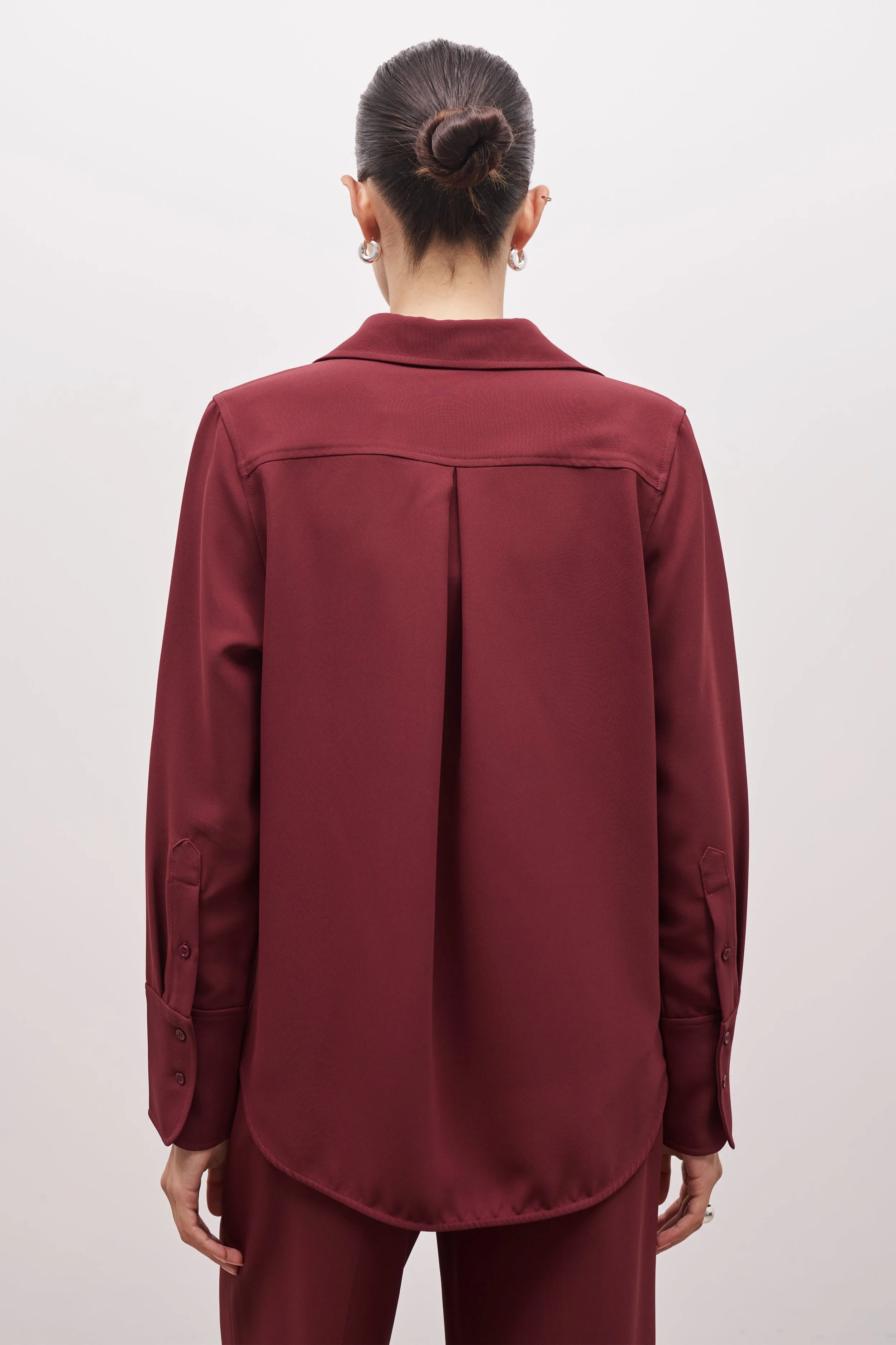 Effortless Oversized Shirt - Burgundy sold by Because of Alice product image thumbnail 2