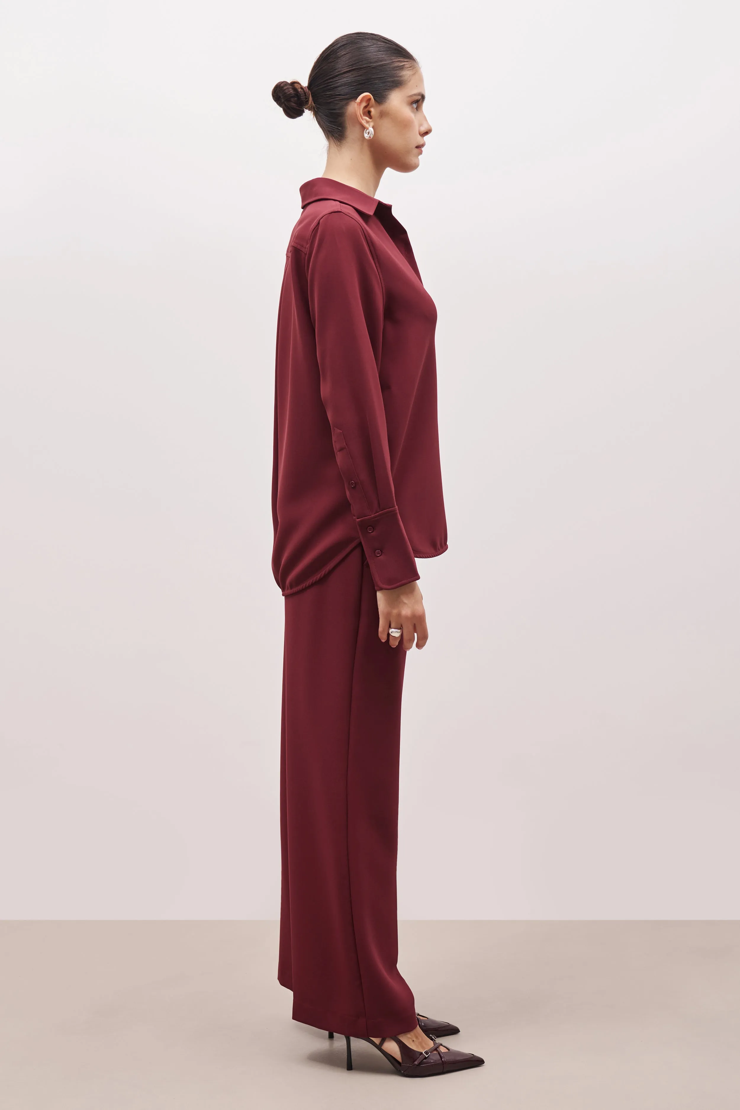 Effortless Oversized Shirt - Burgundy sold by Because of Alice product image thumbnail 4