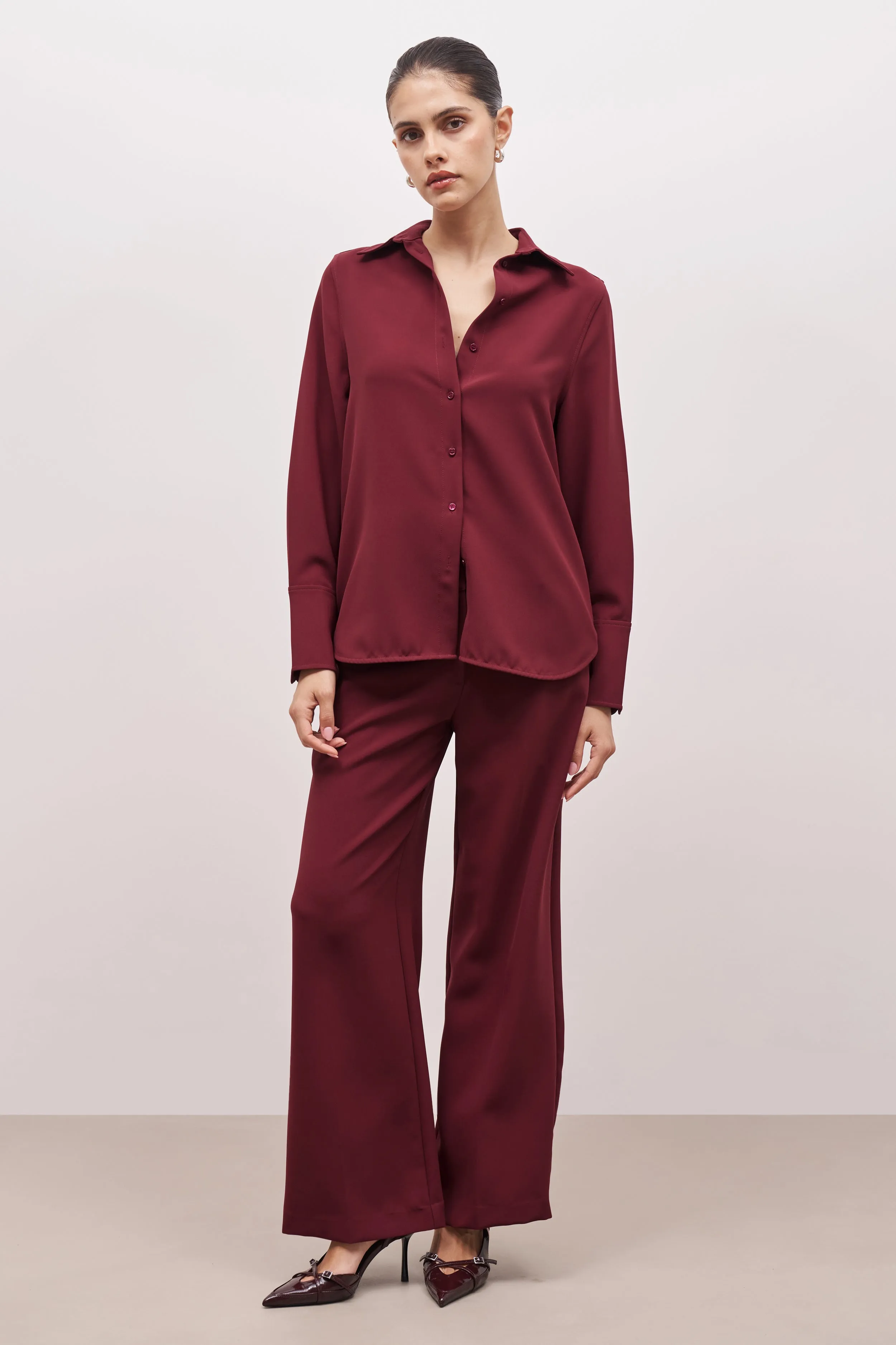 Effortless Oversized Shirt - Burgundy sold by Because of Alice product image thumbnail 3