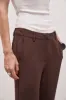 Draped Mid Rise Trousers - Truffle sold by Because of Alice