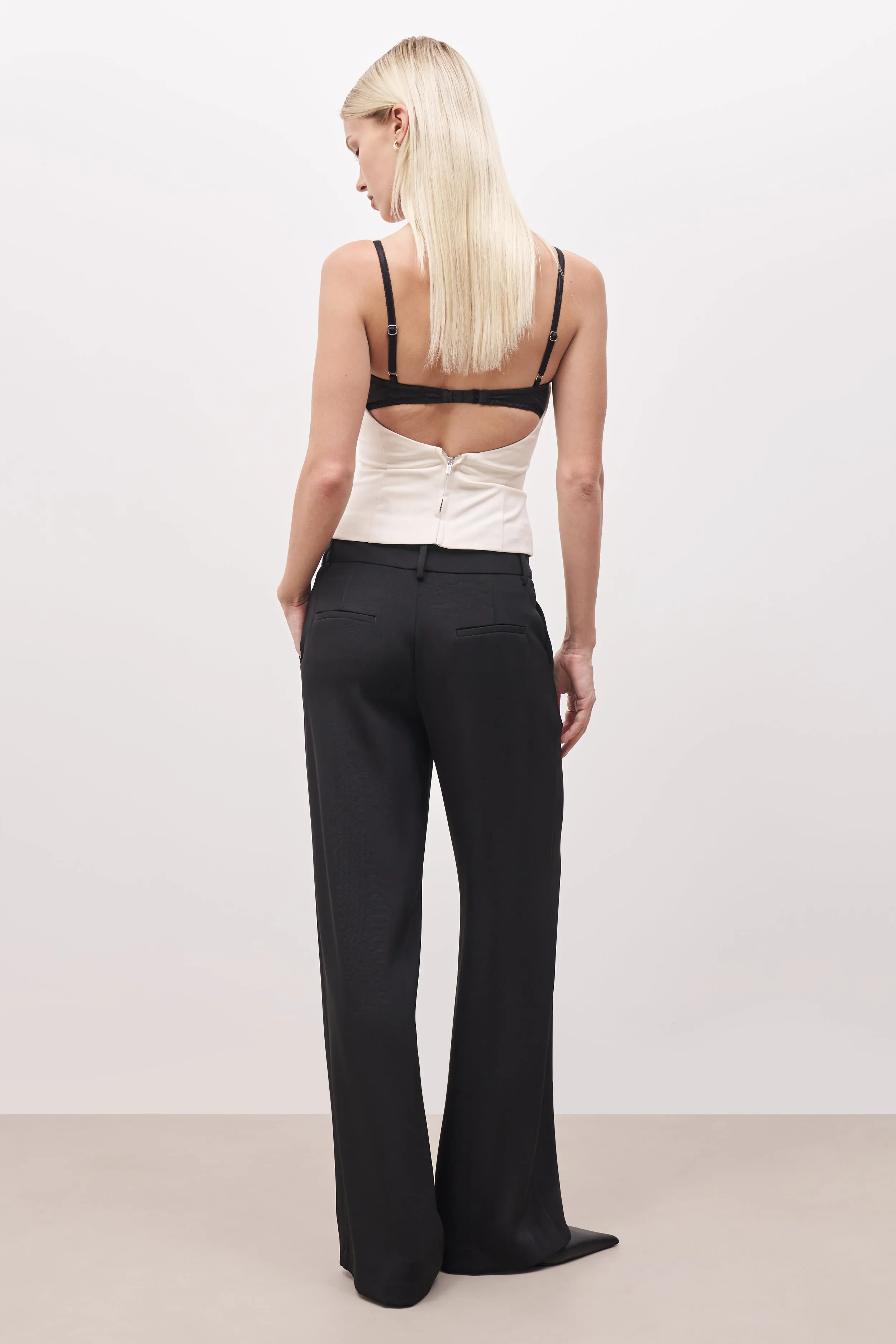 Tailored Bra Detail Bustier - Cream/Black sold by Because of Alice product image thumbnail 3