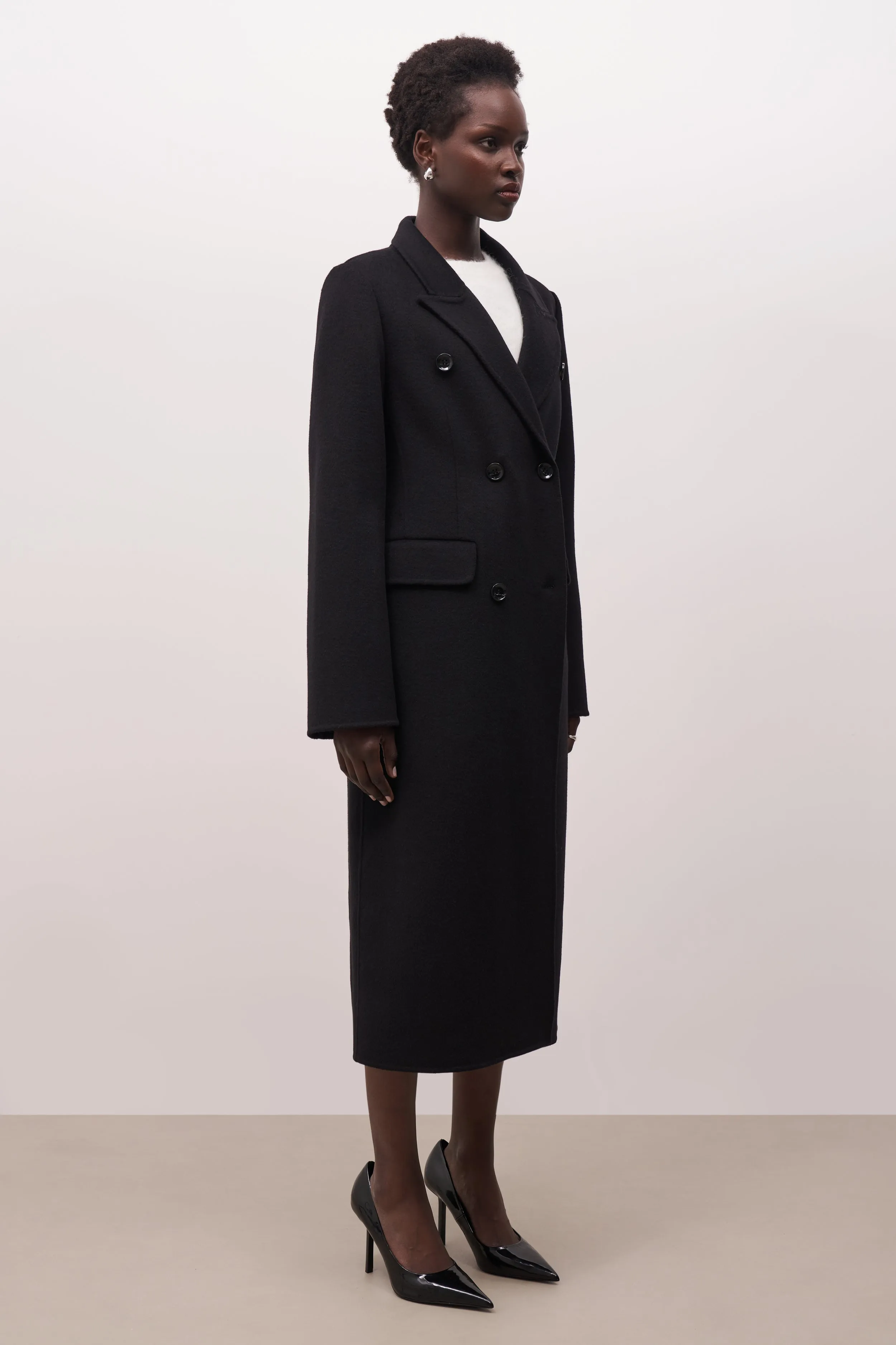 Double Faced Wool Dinner Coat - Black sold by Because of Alice product image thumbnail 5